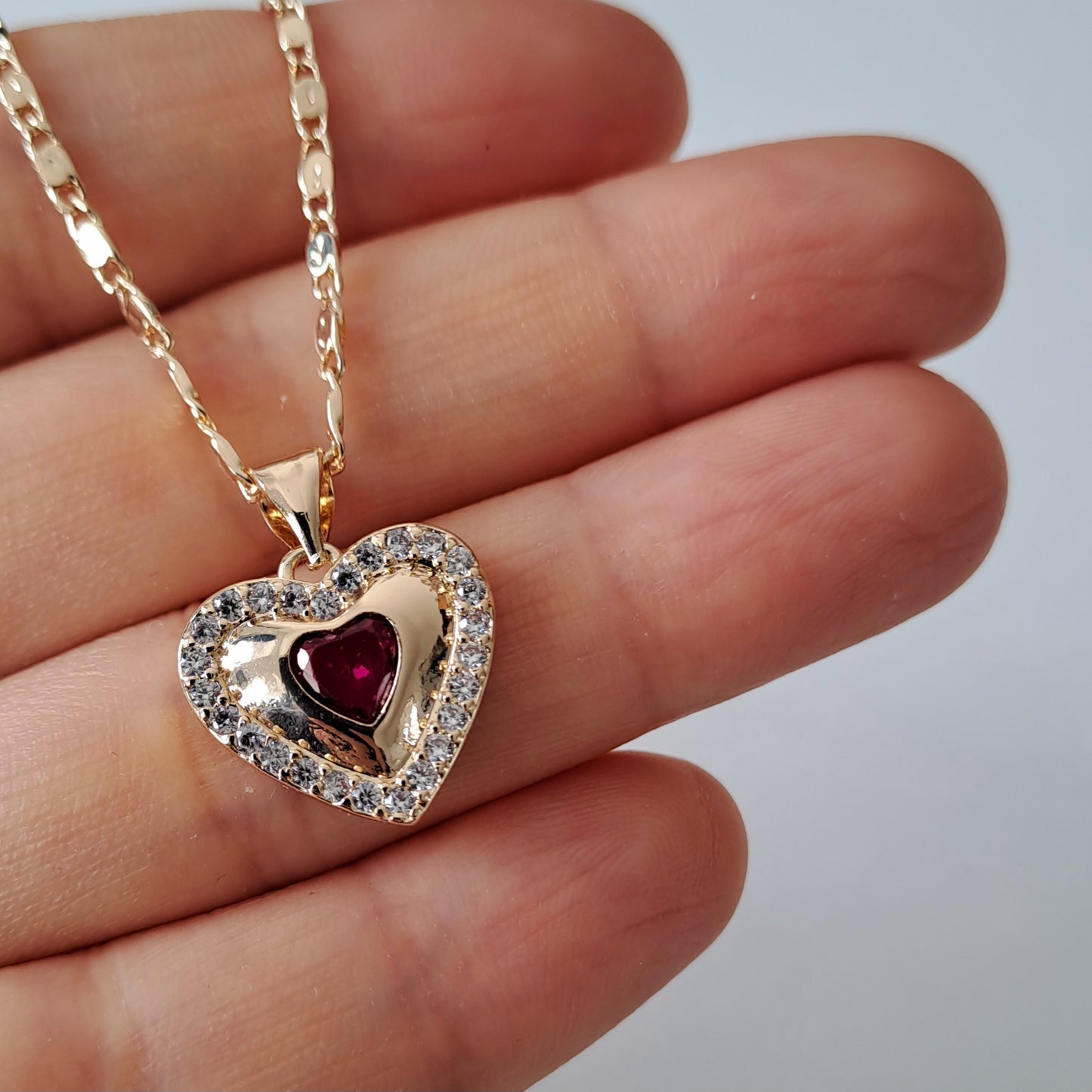 18k gola plated necklace with AAA+ zircons,length 50cm