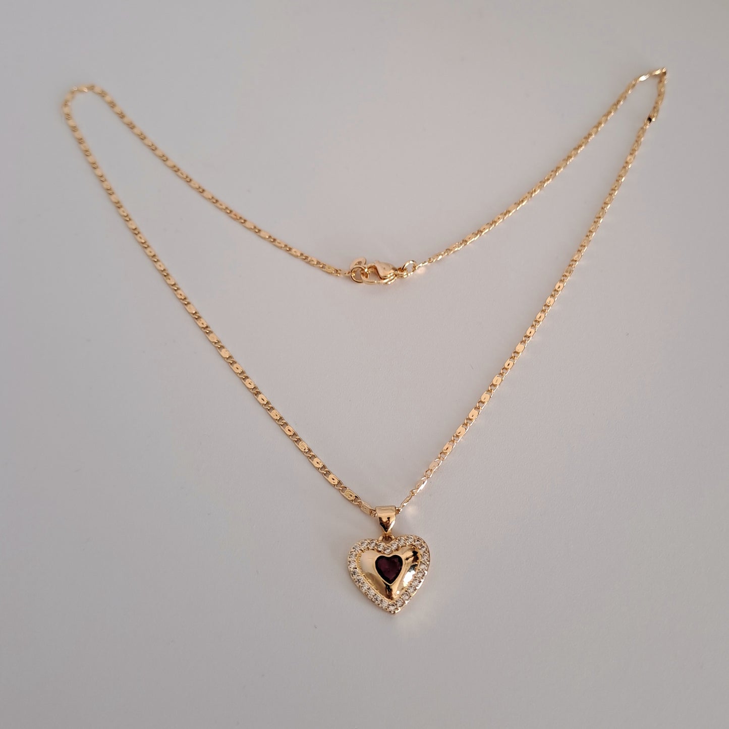 18k gola plated necklace with AAA+ zircons,length 50cm
