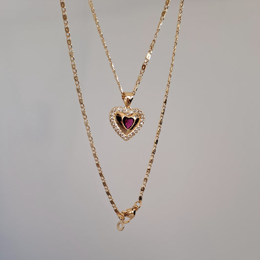 18k gola plated necklace with AAA+ zircons,length 50cm