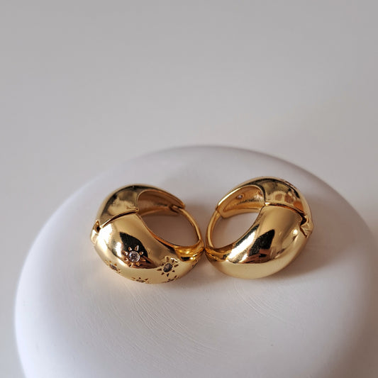 Water drop zircon star earrings for women, light luxury, simple and high-end earrings