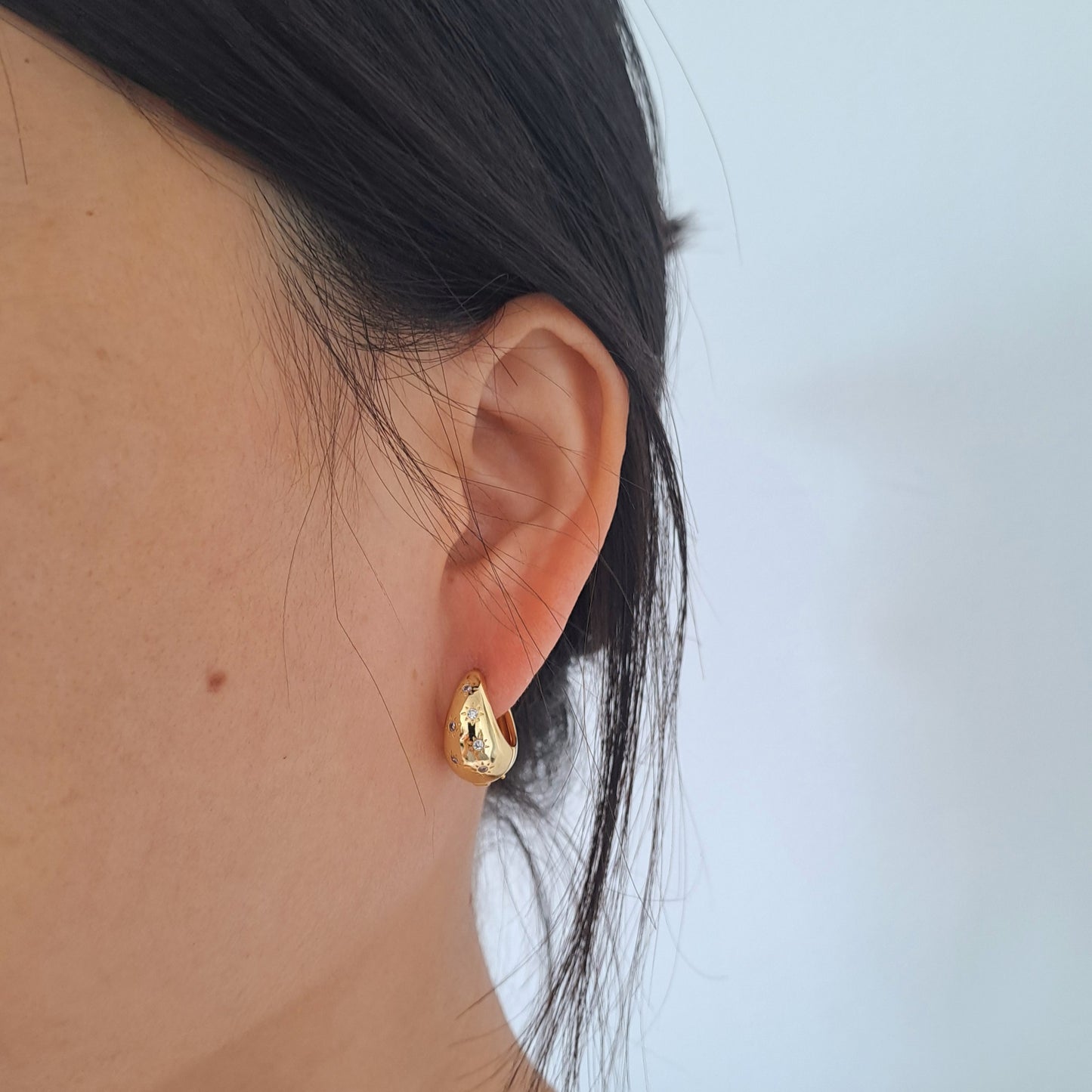 Water drop zircon star earrings for women, light luxury, simple and high-end earrings (Copy)