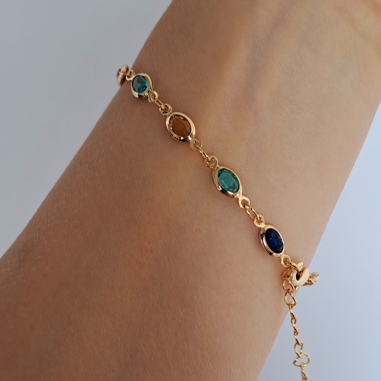 18k gold-plated crystal bracelet/flower glass diamond
