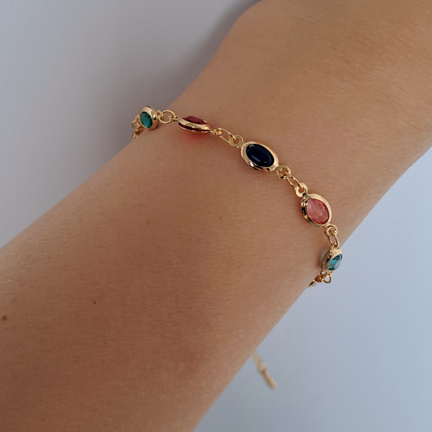 18k gold-plated crystal bracelet/flower glass diamond