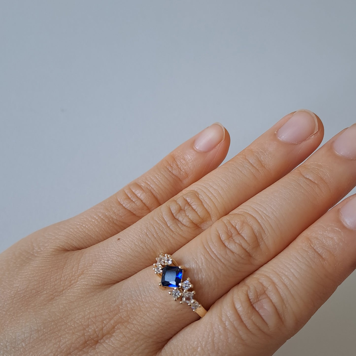18k gold plated brass open ring