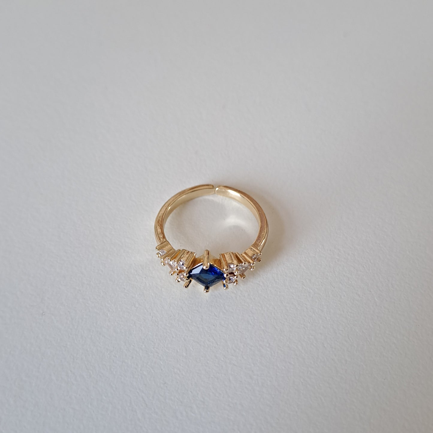 18k gold plated brass open ring
