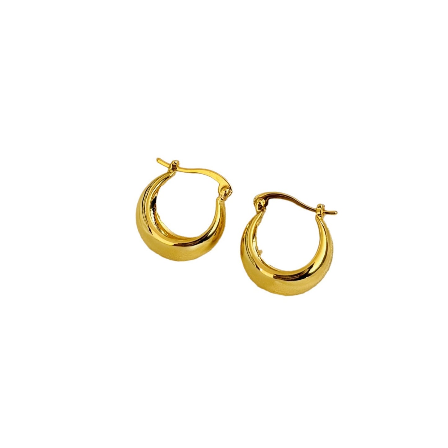 Bold Geometric Earrings – 18K Gold-Plated for a Statement in Simplicity