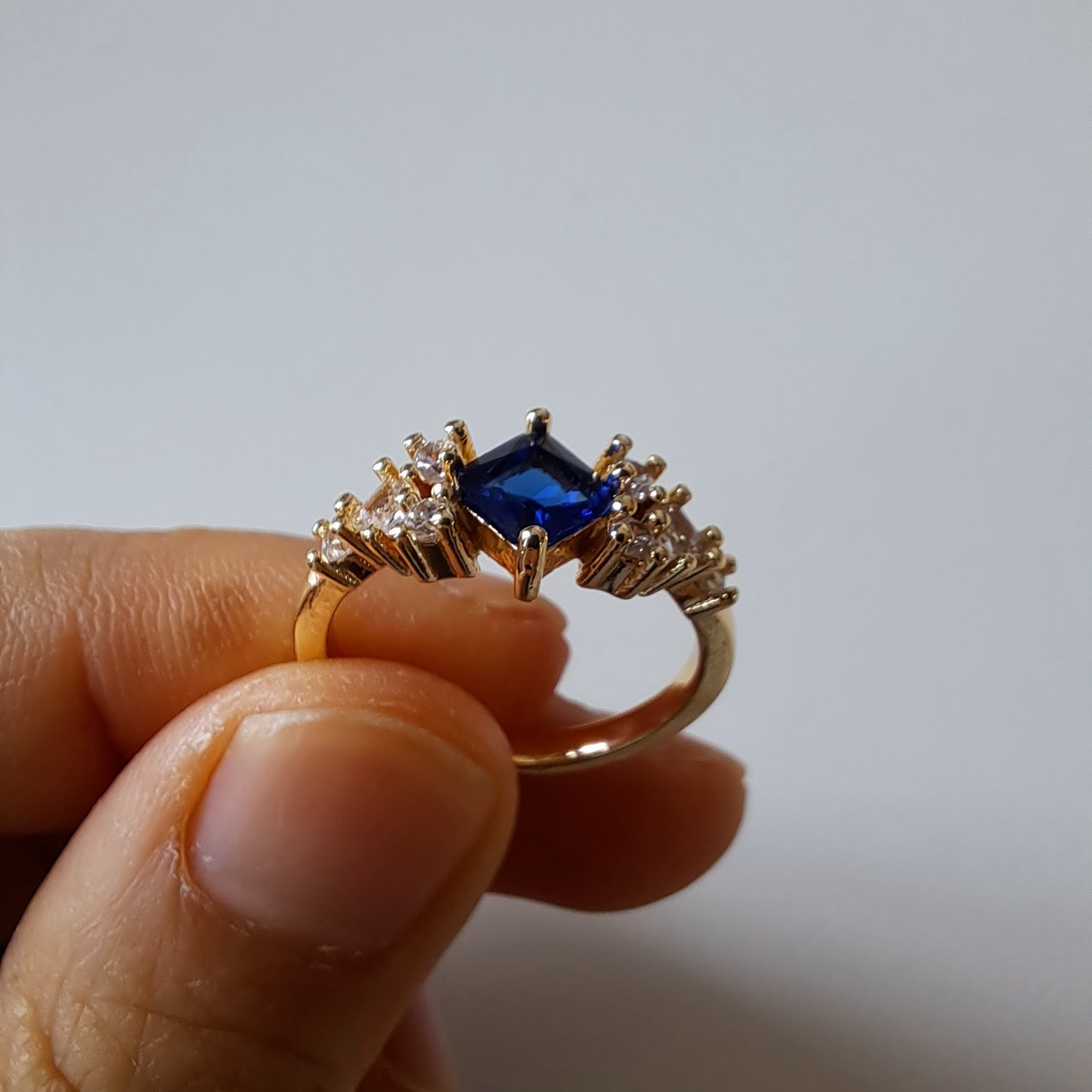 18k gold plated brass open ring