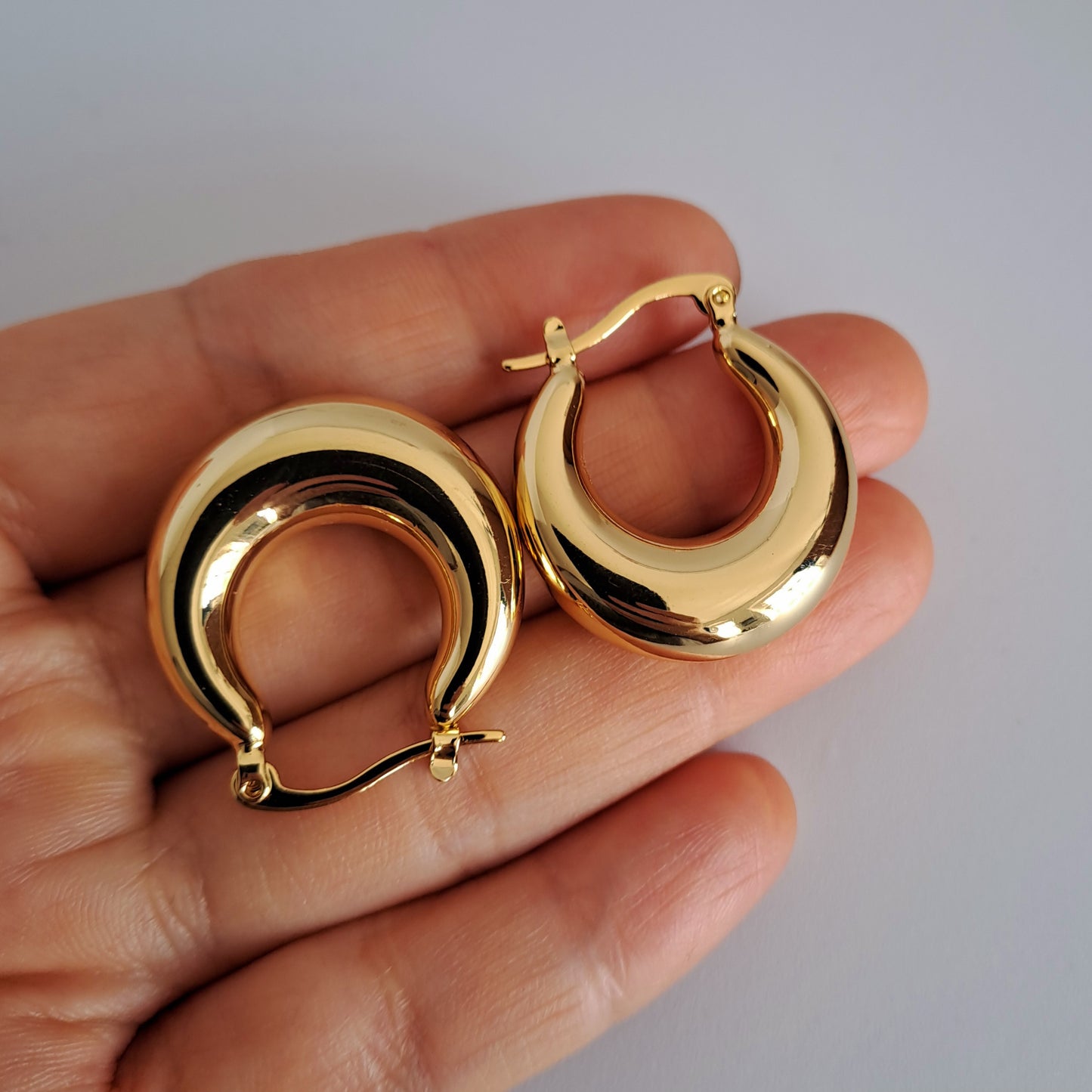 18k Gold-Plated Earring diameter 20mm