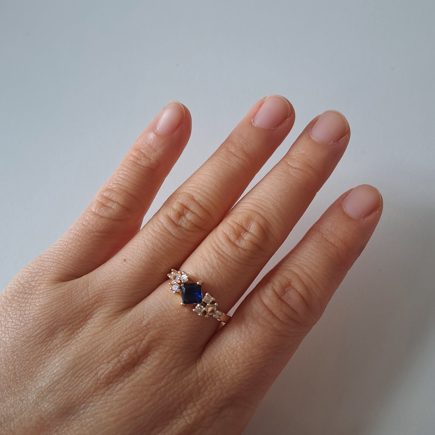 18k gold plated brass open ring