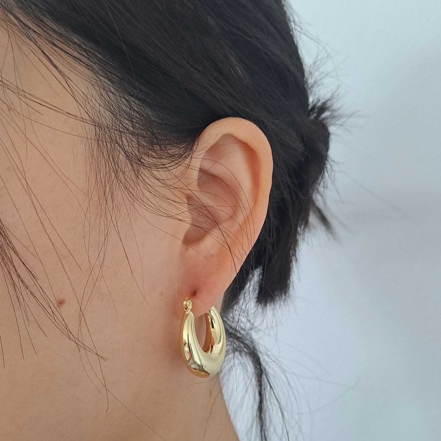 18k Gold-Plated Earring diameter 20mm
