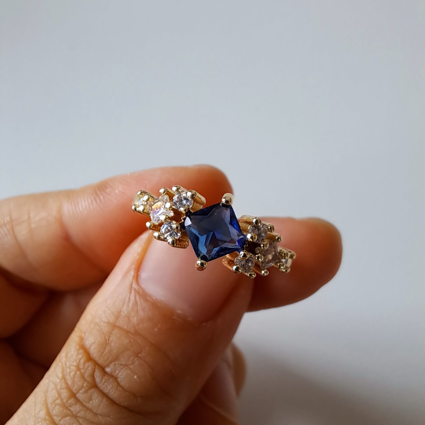 18k gold plated brass open ring
