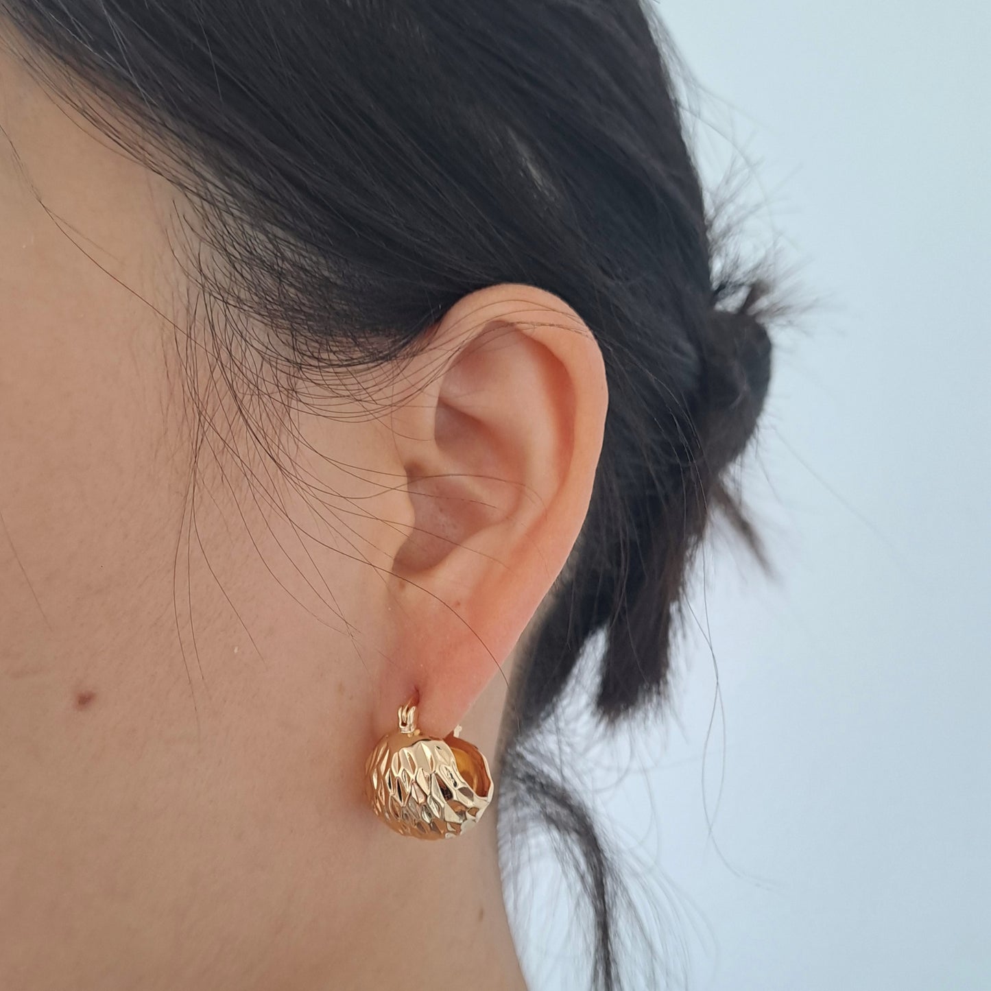 Vintage French Geometric Flower Earrings – Bold Metallic Statement Jewelry for Women