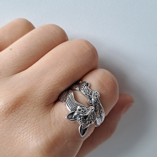 Vintage Silver plated Adjustable Open Ring