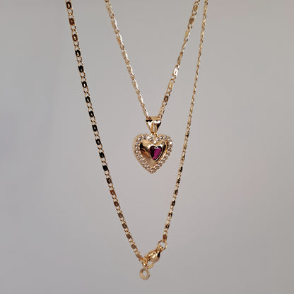 18k gola plated necklace with AAA+ zircons,length 50cm