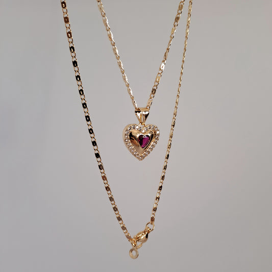 18k gola plated necklace with AAA+ zircons,length 50cm