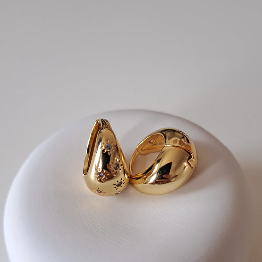 Water drop zircon star earrings for women, light luxury, simple and high-end earrings (Copy)