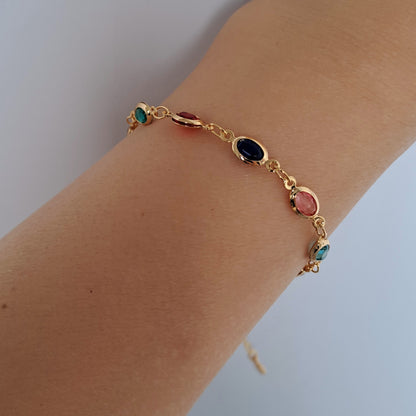 18k gold-plated crystal bracelet/flower glass diamond
