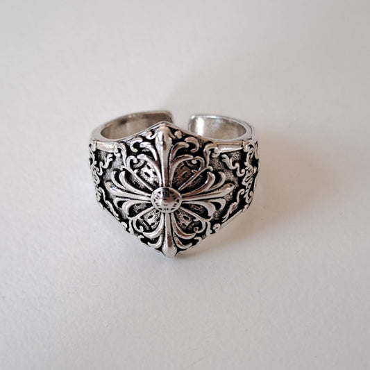 Vintage Silver plated Adjustable Open Ring