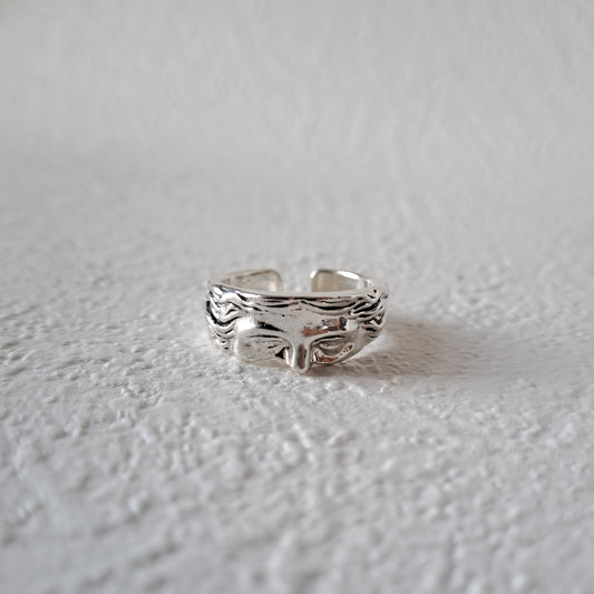 Vintage Silver plated Adjustable Open Ring