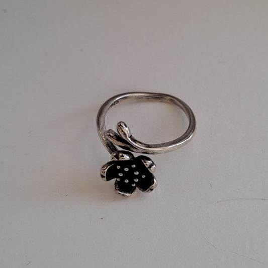 Vintage Silver Plated Adjustable Open Ring