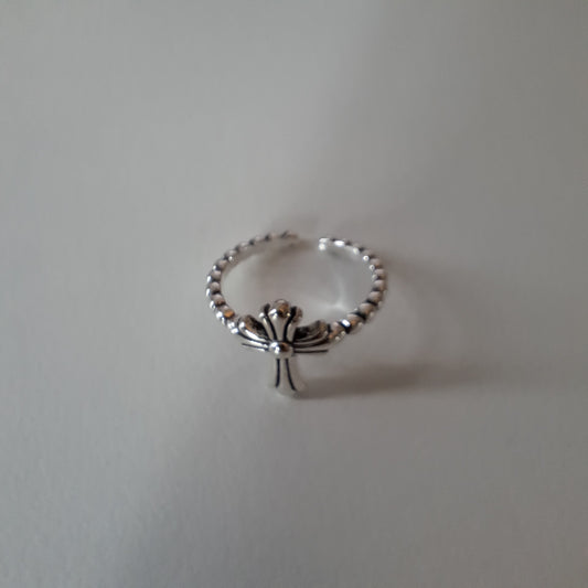Vintage Silver plated Adjustable Open Ring