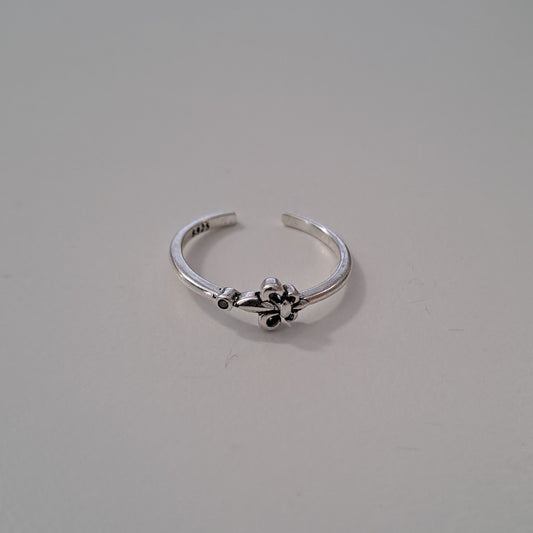 Vintage Silver plated Adjustable Open Ring
