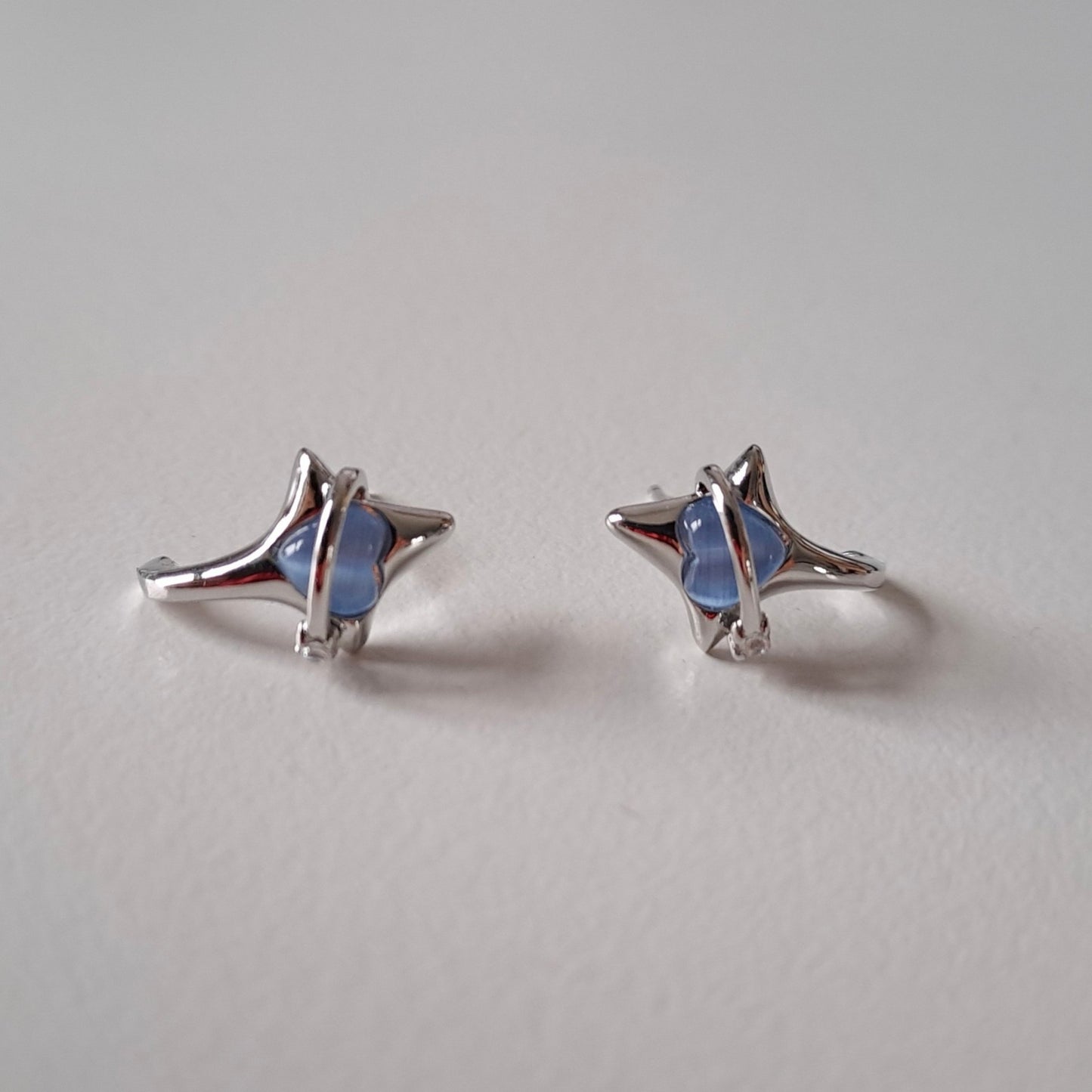 white gold plated mini stud