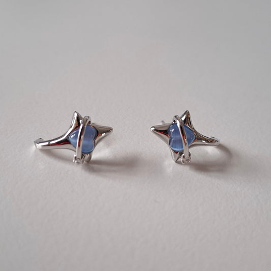 white gold plated mini stud