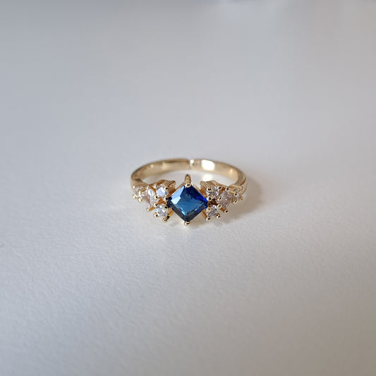 18k gold plated brass open ring