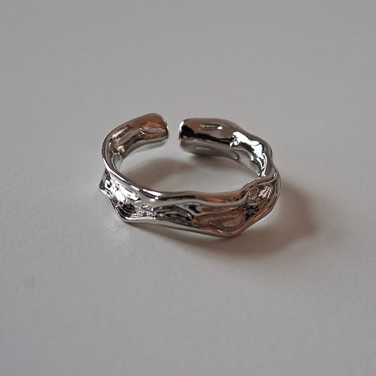 Vintage Silver plated Adjustable Open Ring