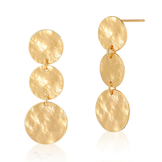 French-Inspired Long Drop Earrings · 18K Gold-Plated Brass · S925 Post