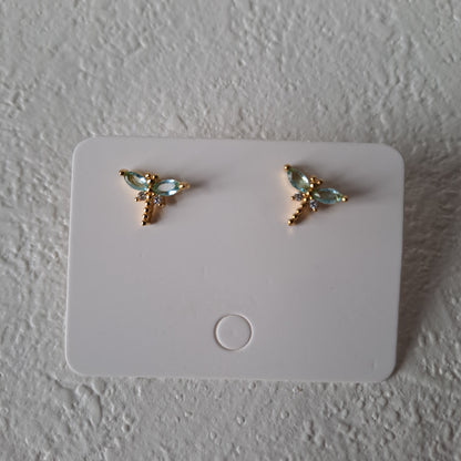 Gold-plated dragonfly mini stud