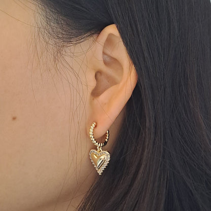 18k gold plated earrings, length 32mm