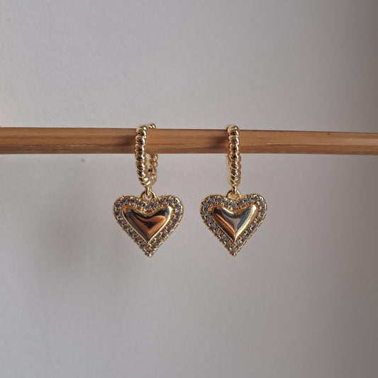 18k gold plated earrings, length 32mm