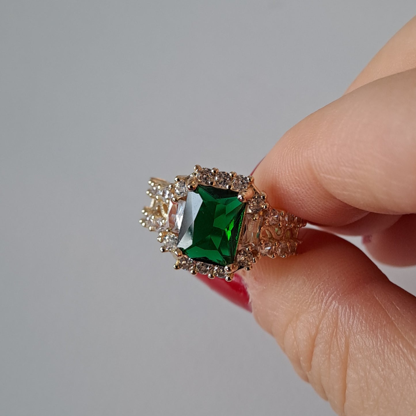 Gold plated open ring