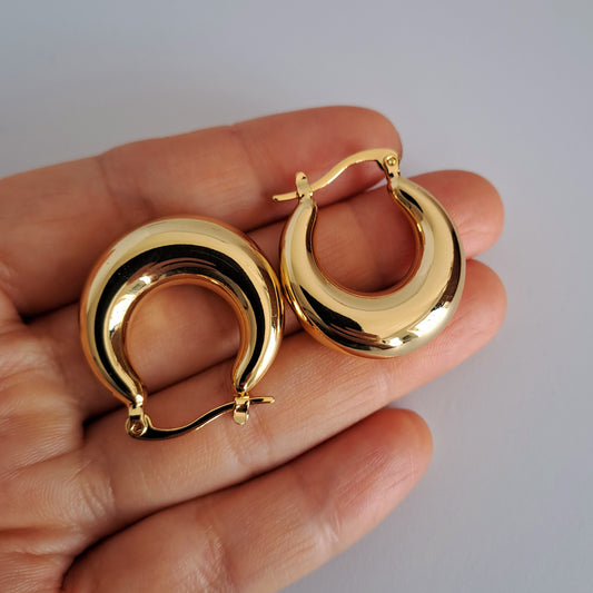 18k Gold-Plated Earring diameter 20mm