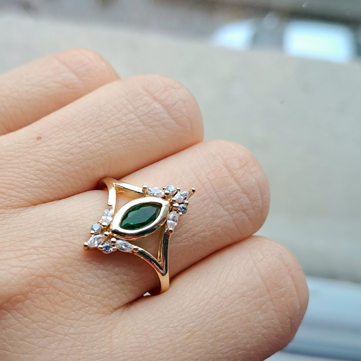 Vintage Gold plated open ring