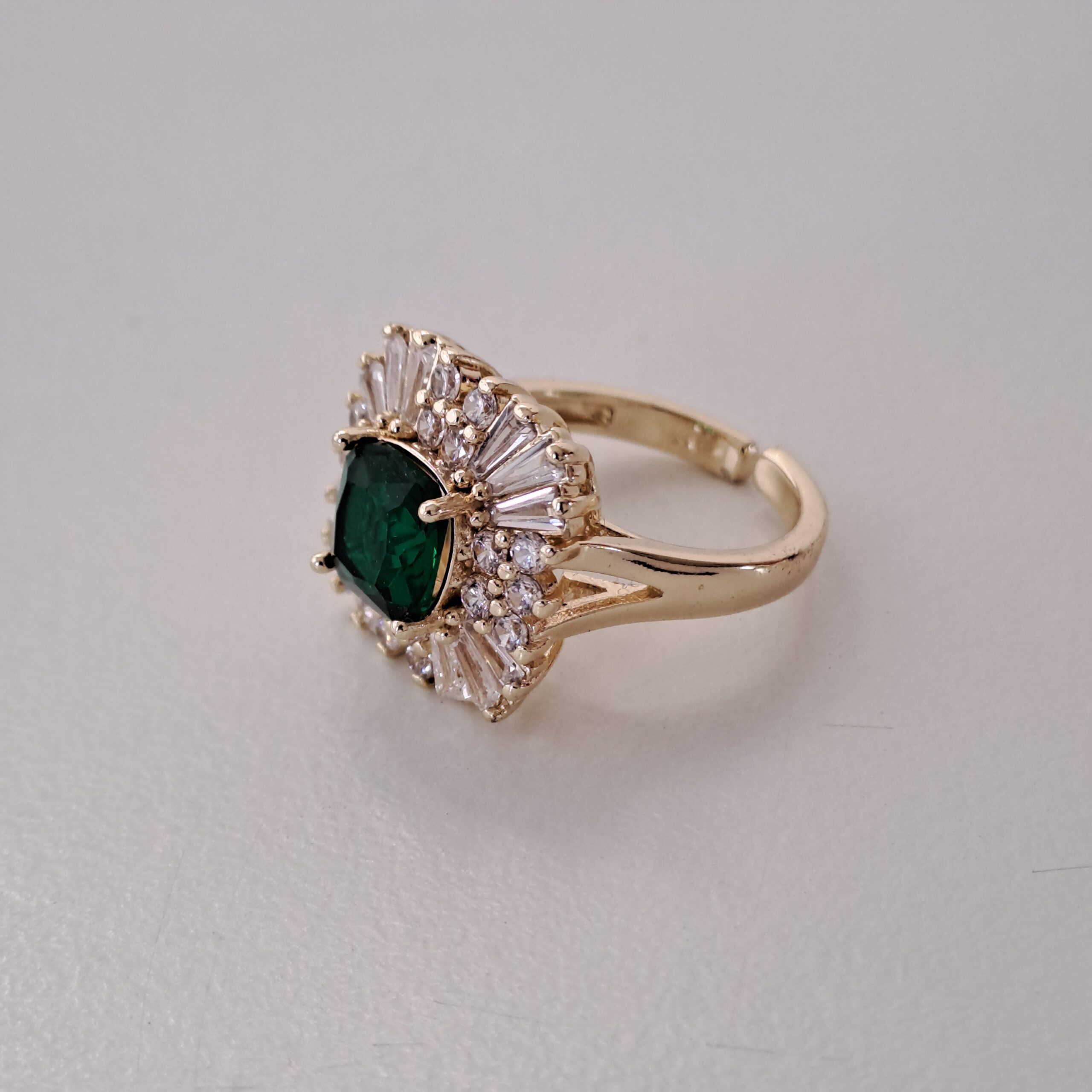 2026/01/1000043016-scaled.jpg green zircon flower open ring | gold plated adjustable copy