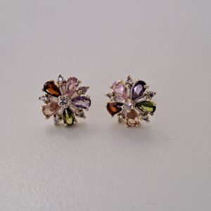 gold plated zircon earrings copy