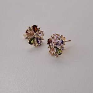 gold plated zircon earrings copy