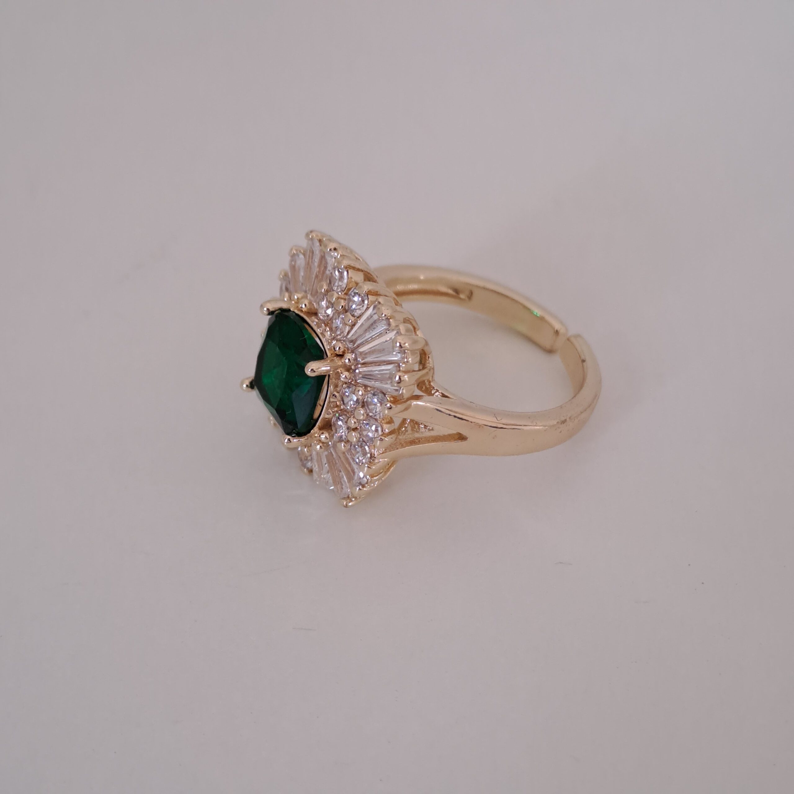 2026/01/1000043074-scaled.jpg green zircon flower open ring | gold plated adjustable copy