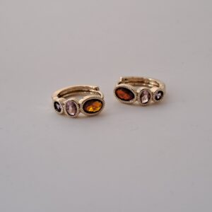 fashion gold plated colorful zircon earrings copy