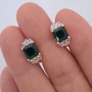 gold plated zircon earrings copy