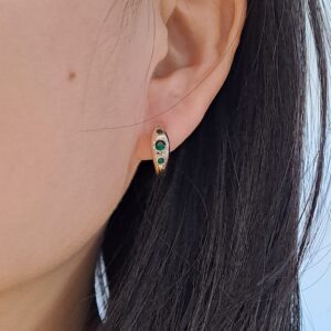 gold plated zircon earrings copy