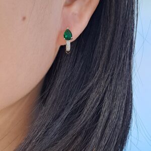 gold plated zircon earrings copy