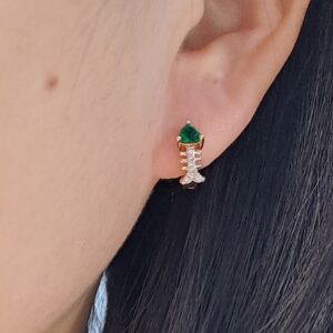 gold plated zircon earrings copy