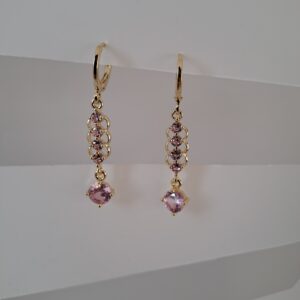 Home fashion gold plated colorful zircon earrings copy