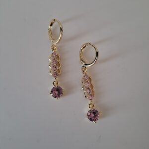 fashion gold plated colorful zircon earrings copy