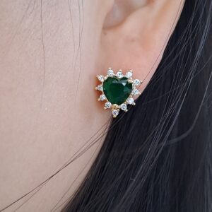 gold plated zircon earrings copy