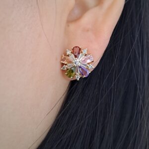 gold plated zircon earrings copy